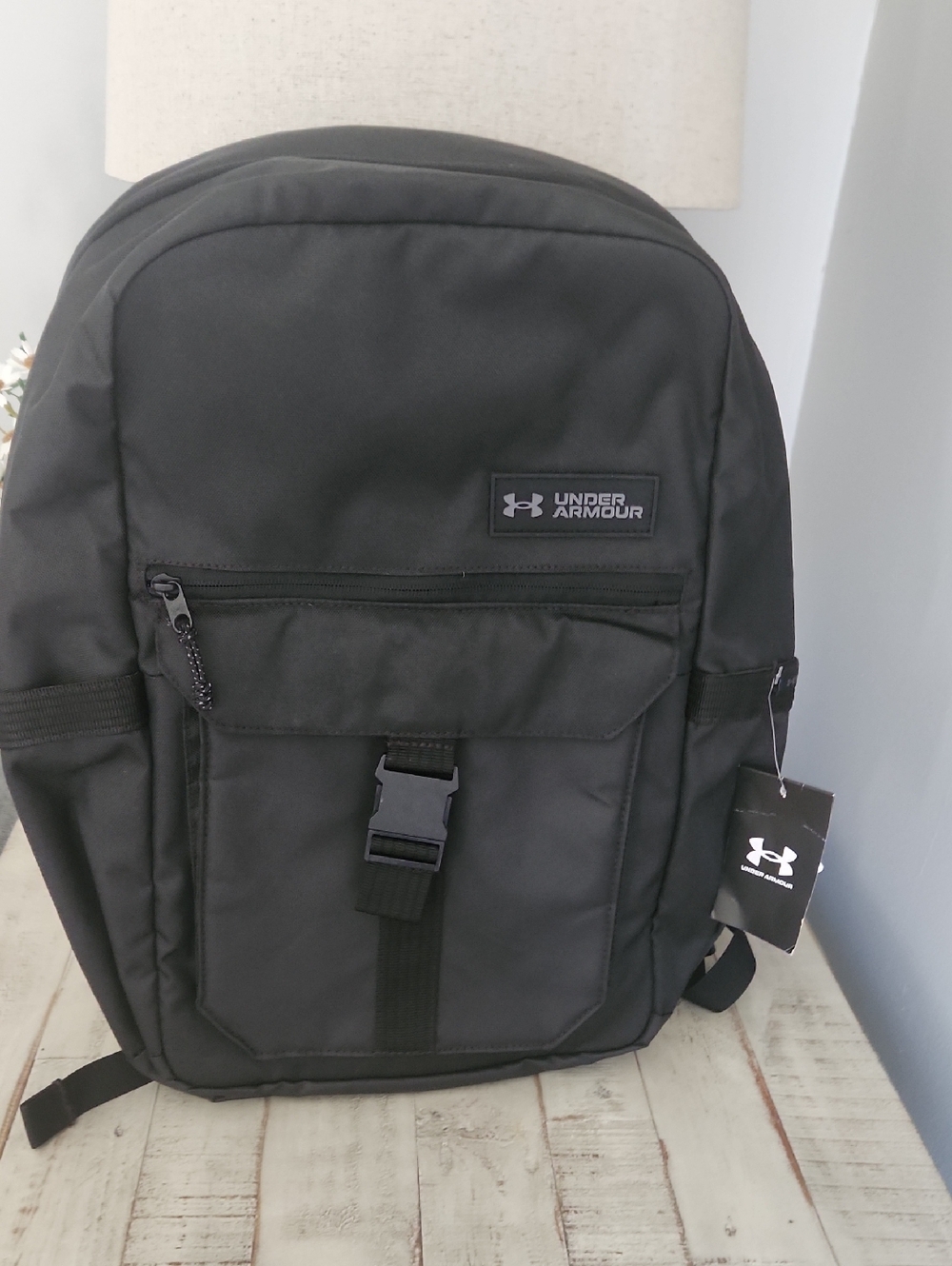 Under Armour Black Tactical-Style Backpack with Front Buckle